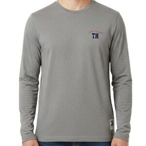 Vintage 90s Tommy Hilfiger Athletics Long Sleeve Shirt‎ Mens L Made in USA Grey